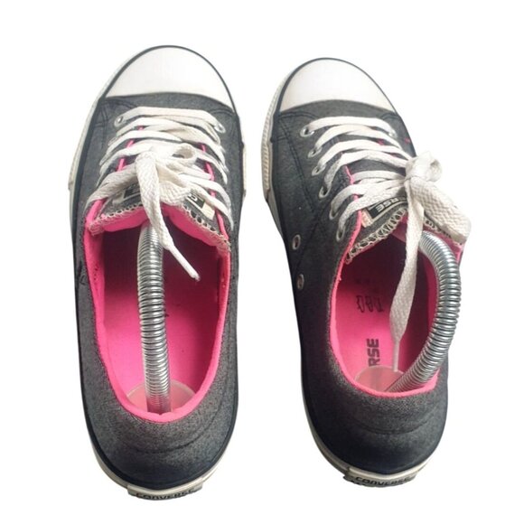 Converse Chuck Taylor All Star Womens 7 Gray Pink Canvas Sneakers Pillow Tongue - Picture 5 of 7